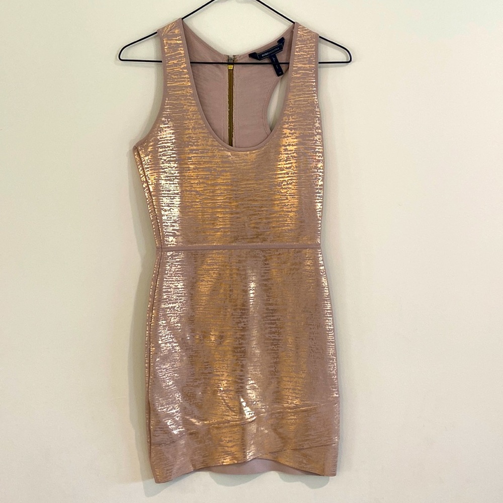 BCBGMAXAZRIA
Gisela Criss Cross Foil Print Bodycon Dress XS